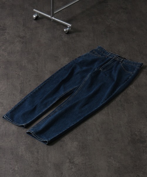 Art re A select（アトリエセレクト）の「11.5oz HIGHWAIST＆STANDARD WIDESTRAIGHT DENIMPANTS/11.5オンス ベーシック ワイドストレートデニムパンツ（デニムパンツ・メンズ・ケミカルウォッシュ/ブルー/ブラック・X-LARGE/LARGE/MEDIUM）」の4枚目の写真