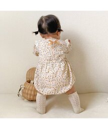 レース付き花柄ボディスーツ B90LL レース レース花柄シースルーボディスーツ For デイリーカジュアル