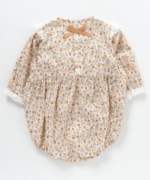 レース付き花柄ボディスーツ B90LL レース付き花柄ボディスーツ B90LL