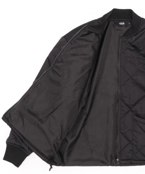 AZUL by moussy(アズールバイマウジー)の「QUILTING BLOUSON/キルティングブルゾン(ブルゾン・メンズ・ブラック/カーキ・MEDIUM/LARGE)」の4枚目の写真