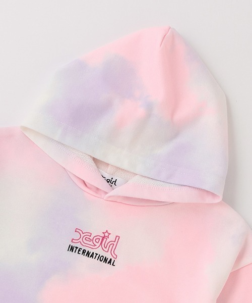 X-girl Stages（エックスガールステージス）の「ピグメントロゴパーカワンピース（アンサンブル・キッズ・ネイビー/チャコール/マルチ・90cm/100cm/110cm/120cm/130cm/140cm）」の6枚目の写真