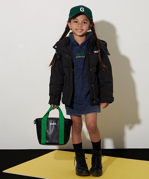 X-girl Stages（エックスガールステージス）の「ピグメントロゴパーカワンピース（アンサンブル・キッズ・ネイビー/チャコール/マルチ・90cm/100cm/110cm/120cm/130cm/140cm）」の19枚目の写真