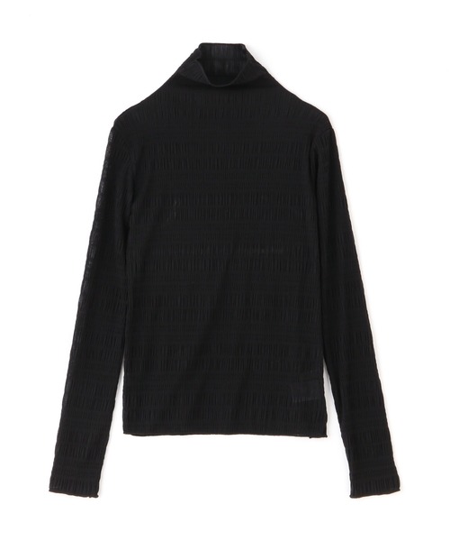 N.（N. Natural Beauty Basic）（エヌエヌナチュラルビューティーベーシック）の「◆カットレースハイネックカットソー（Tシャツ/カットソー・レディース・ブラック/クリーム・MEDIUM）」の10枚目の写真