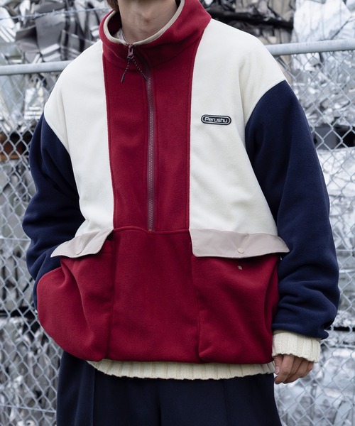セール】レトロフリースアノラックブルゾン（ブルゾン）｜Perushu