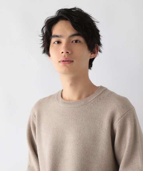 GLOBAL WORK（グローバルワーク）の「フワフワHugme/レイヤード/295175（ニット/セーター・メンズ・ブラック/カーキ/ライトブルー/ベージュ/ホワイト系その他2・LARGE/X-LARGE/MEDIUM/SMALL）」の3枚目の写真