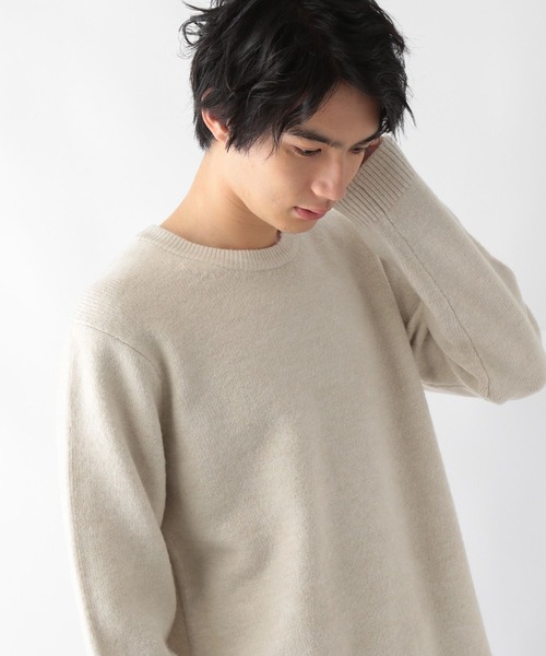GLOBAL WORK（グローバルワーク）の「フワフワHugme/レイヤード/295175（ニット/セーター・メンズ・ブラック/カーキ/ライトブルー/ベージュ/ホワイト系その他2・LARGE/X-LARGE/MEDIUM/SMALL）」の16枚目の写真