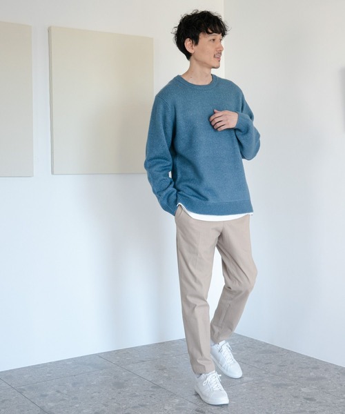 GLOBAL WORK（グローバルワーク）の「フワフワHugme/レイヤード/295175（ニット/セーター・メンズ・ブラック/カーキ/ライトブルー/ベージュ/ホワイト系その他2・LARGE/X-LARGE/MEDIUM/SMALL）」の11枚目の写真