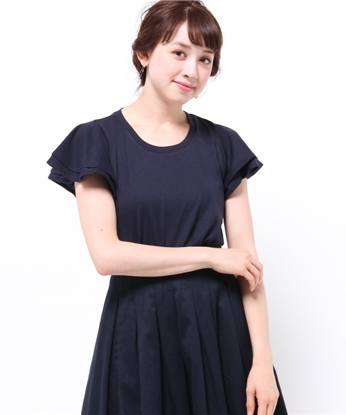 DISCOAT（ディスコート）の「【Discoat】袖フリルT（Tシャツ/カットソー・レディース・オフホワイト/ネイビー/グレー/その他19・ﾌﾘ-）」の13枚目の写真