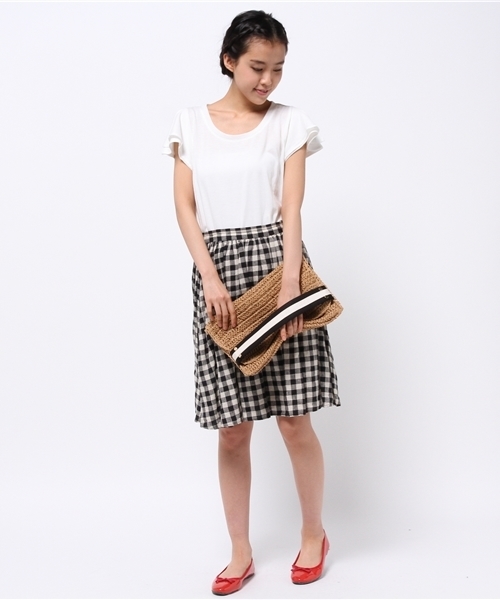 DISCOAT（ディスコート）の「【Discoat】袖フリルT（Tシャツ/カットソー・レディース・オフホワイト/ネイビー/グレー/その他19・ﾌﾘ-）」の8枚目の写真