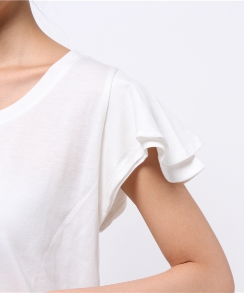 DISCOAT（ディスコート）の「【Discoat】袖フリルT（Tシャツ/カットソー・レディース・オフホワイト/ネイビー/グレー/その他19・ﾌﾘ-）」の10枚目の写真