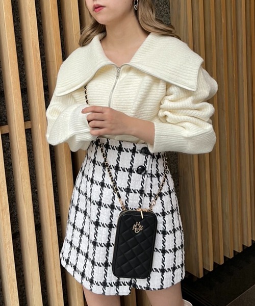 one after another NICE CLAUP（ワンアフターアナザーナイスクラップ）の「【再入荷】着回し万能。スタイルアップミニスカパン（その他パンツ・レディース・ホワイト系その他/ブラック系その他/グレー系その他/ピンク系その他/ブラック・FREE）」の6枚目の写真