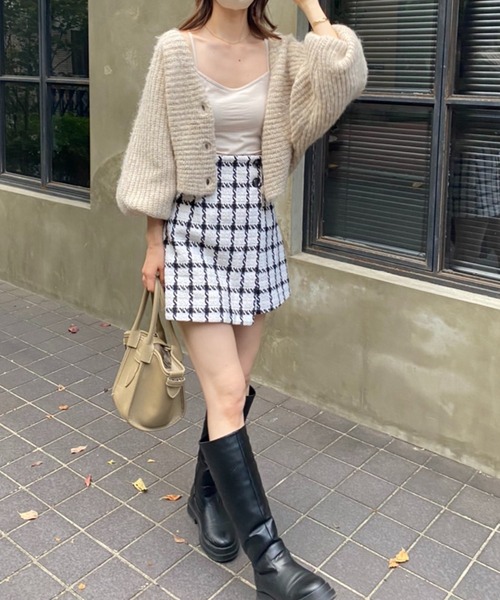 one after another NICE CLAUP（ワンアフターアナザーナイスクラップ）の「【再入荷】着回し万能。スタイルアップミニスカパン（その他パンツ・レディース・ホワイト系その他/ブラック系その他/グレー系その他/ピンク系その他/ブラック・FREE）」の8枚目の写真