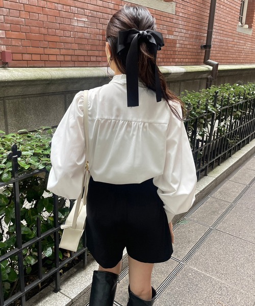 one after another NICE CLAUP（ワンアフターアナザーナイスクラップ）の「【再入荷】着回し万能。スタイルアップミニスカパン（その他パンツ・レディース・ホワイト系その他/ブラック系その他/グレー系その他/ピンク系その他/ブラック・FREE）」の14枚目の写真