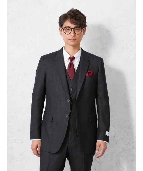 セール】EDWIN ウール混デニムライク ジャケット ブラック/ベージュ