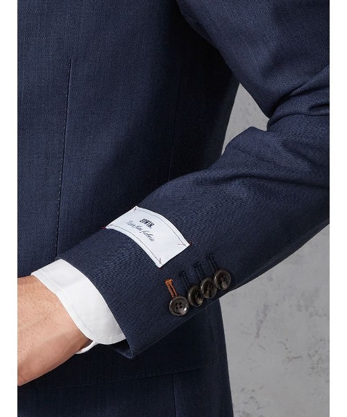 EDWIN EDWIN T/C Mサイズ ネイビ-ブル- セール】EDWIN ウール混デニムライク ジャケット ブラック/ベージュ