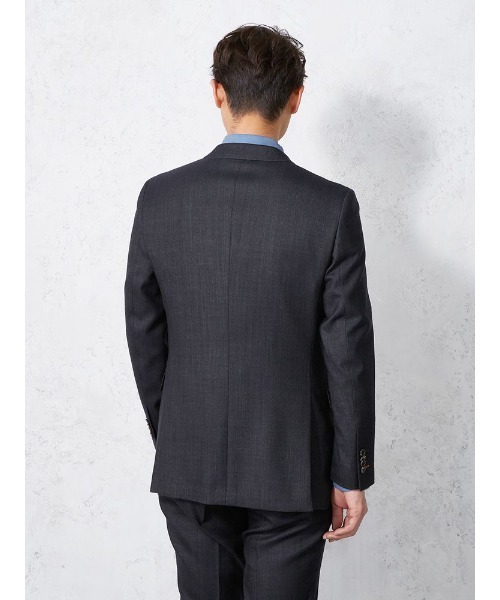 セール】EDWIN ウール混デニムライク ジャケット ブラック/ベージュ