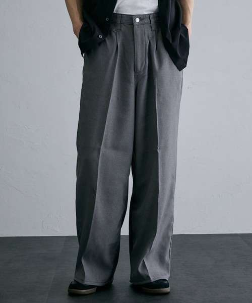 【セール】EDWIN エドウィン ワイドパンツ フレア スラックス（スラックス）｜EDWIN（エドウィン）