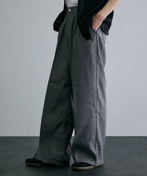 【セール】EDWIN エドウィン ワイドパンツ フレア スラックス（スラックス）｜EDWIN（エドウィン）