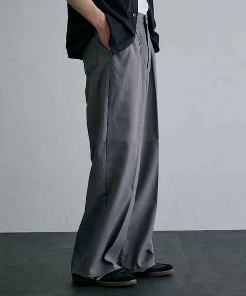 【セール】EDWIN エドウィン ワイドパンツ フレア スラックス（スラックス）｜EDWIN（エドウィン）