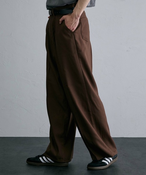 【セール】EDWIN エドウィン ワイドパンツ フレア スラックス（スラックス）｜EDWIN（エドウィン）