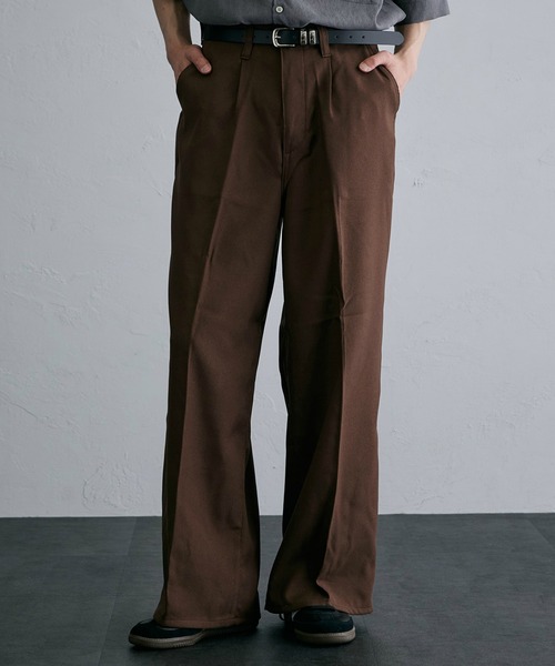 【セール】EDWIN エドウィン ワイドパンツ フレア スラックス（スラックス）｜EDWIN（エドウィン）