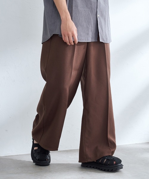 【セール】EDWIN エドウィン ワイドパンツ フレア スラックス（スラックス）｜EDWIN（エドウィン）