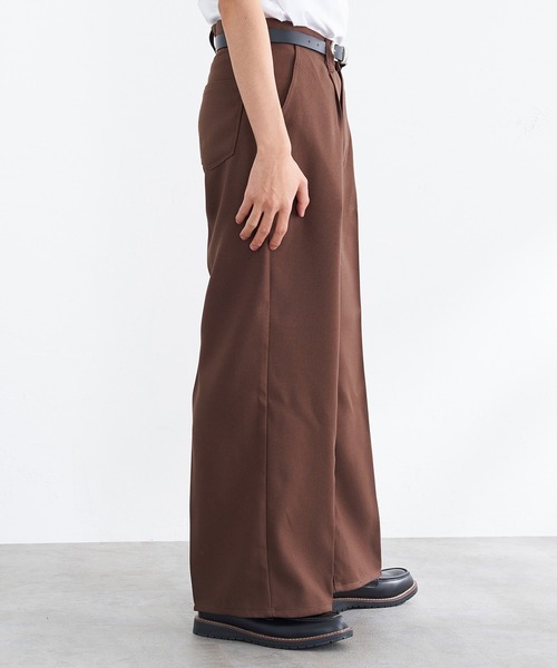 【セール】EDWIN エドウィン ワイドパンツ フレア スラックス（スラックス）｜EDWIN（エドウィン）