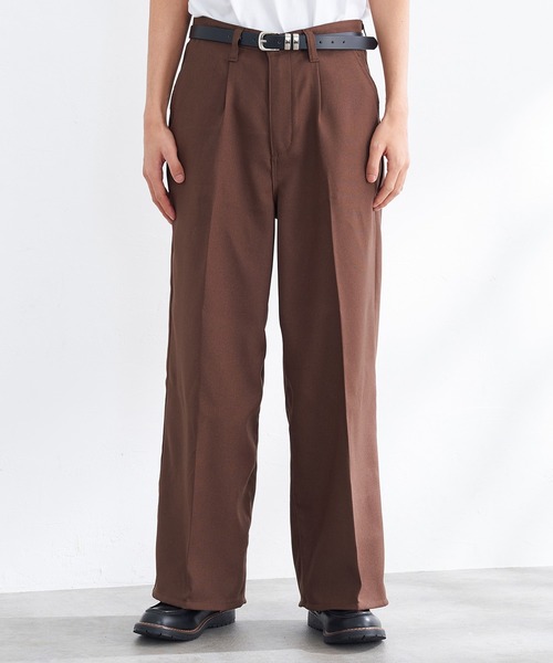 【セール】EDWIN エドウィン ワイドパンツ フレア スラックス（スラックス）｜EDWIN（エドウィン）