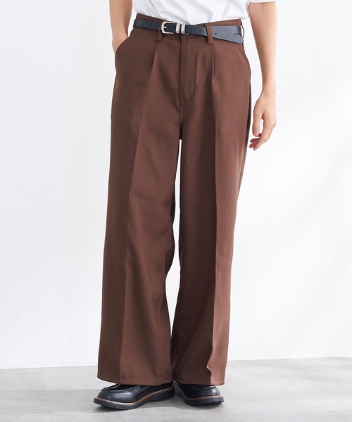 【セール】EDWIN エドウィン ワイドパンツ フレア スラックス（スラックス）｜EDWIN（エドウィン）