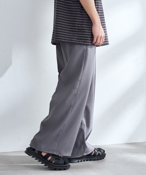 【セール】EDWIN エドウィン ワイドパンツ フレア スラックス（スラックス）｜EDWIN（エドウィン）