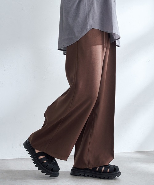 【セール】EDWIN エドウィン ワイドパンツ フレア スラックス（スラックス）｜EDWIN（エドウィン）