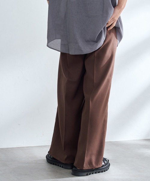【セール】EDWIN エドウィン ワイドパンツ フレア スラックス（スラックス）｜EDWIN（エドウィン）