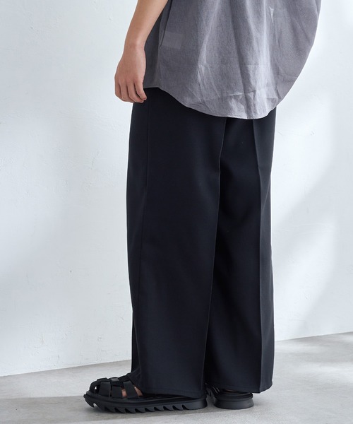 【セール】EDWIN エドウィン ワイドパンツ フレア スラックス（スラックス）｜EDWIN（エドウィン）