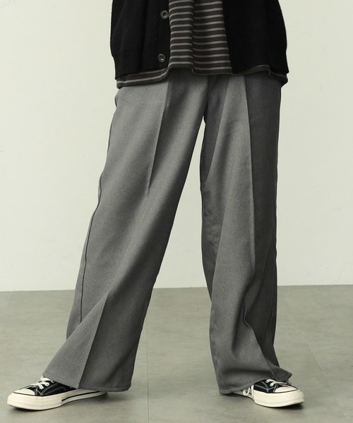 【セール】EDWIN エドウィン ワイドパンツ フレア スラックス（スラックス）｜EDWIN（エドウィン）