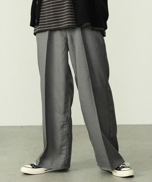 【セール】EDWIN エドウィン ワイドパンツ フレア スラックス（スラックス）｜EDWIN（エドウィン）