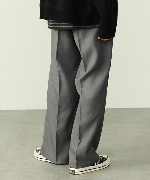 【セール】EDWIN エドウィン ワイドパンツ フレア スラックス（スラックス）｜EDWIN（エドウィン）