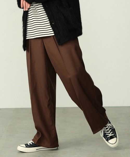 【セール】EDWIN エドウィン ワイドパンツ フレア スラックス（スラックス）｜EDWIN（エドウィン）