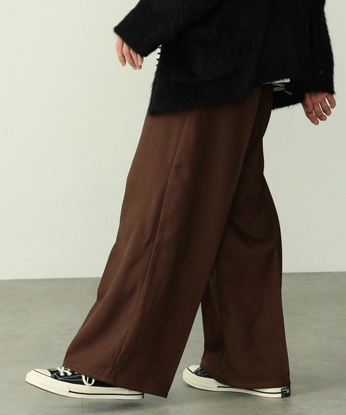 【セール】EDWIN エドウィン ワイドパンツ フレア スラックス（スラックス）｜EDWIN（エドウィン）