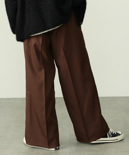 【セール】EDWIN エドウィン ワイドパンツ フレア スラックス（スラックス）｜EDWIN（エドウィン）