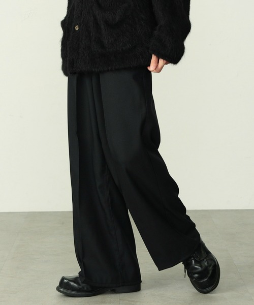 【セール】EDWIN エドウィン ワイドパンツ フレア スラックス（スラックス）｜EDWIN（エドウィン）