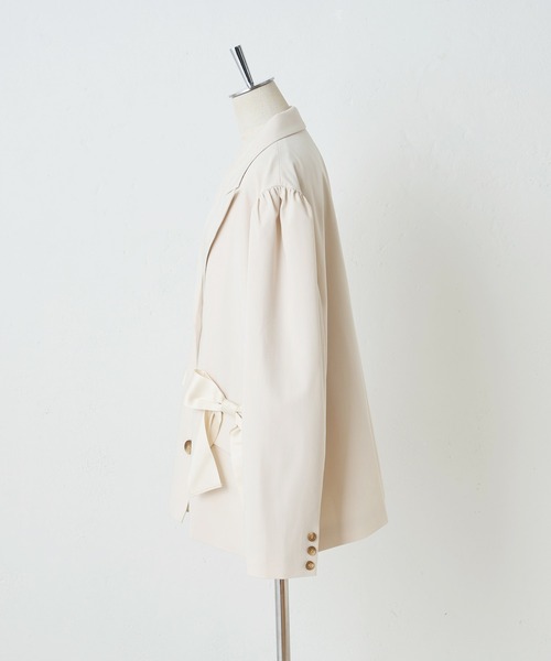 one after another NICE CLAUP（ワンアフターアナザーナイスクラップ）の「【リボンコレクション】リボンジャケット　2023SS（テーラードジャケット・レディース・杢グレー/アイボリー/ブラック・FREE）」の19枚目の写真