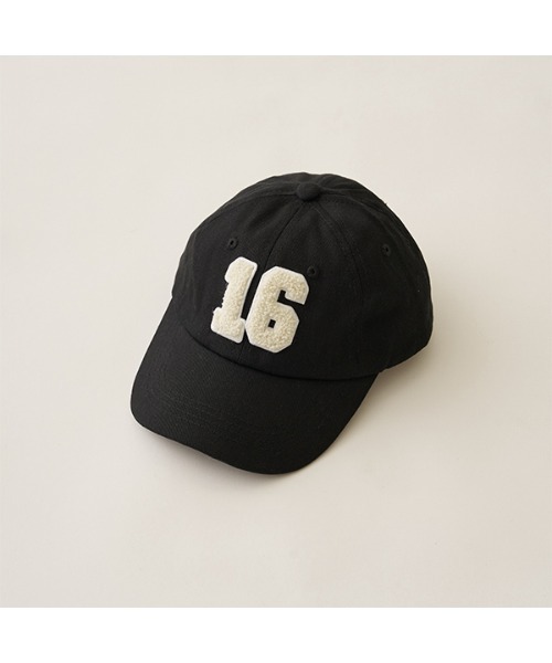 b・ROOM(ビールーム)の「ナンバーサガラワッペンキャップ(キャップ・キッズ・グリーン/ベージュ/レッド/ブラック/アイボリー・FREE)」の3枚目の写真