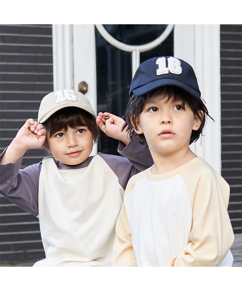 b・ROOM(ビールーム)の「ナンバーサガラワッペンキャップ(キャップ・キッズ・グリーン/ベージュ/レッド/ブラック/アイボリー・FREE)」の9枚目の写真