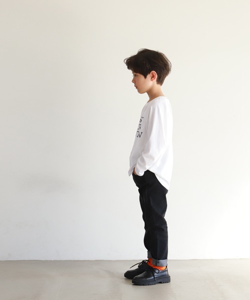 coca(coca)(コカ)の「キッズ 親子お揃いラグランスリーブロゴトップス(Tシャツ/カットソー・キッズ・ホワイト/ブラック・100/110/120/130/140)」の14枚目の写真