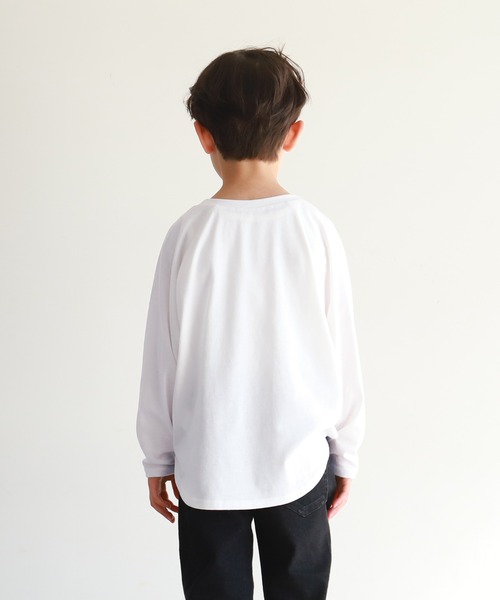 coca(coca)(コカ)の「キッズ 親子お揃いラグランスリーブロゴトップス(Tシャツ/カットソー・キッズ・ホワイト/ブラック・100/110/120/130/140)」の9枚目の写真