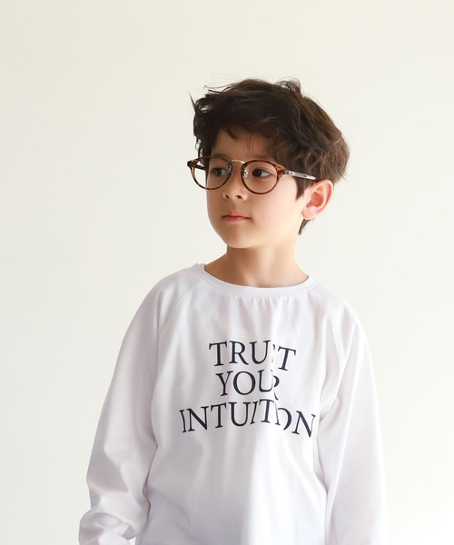 coca(coca)(コカ)の「キッズ 親子お揃いラグランスリーブロゴトップス(Tシャツ/カットソー・キッズ・ホワイト/ブラック・100/110/120/130/140)」の7枚目の写真