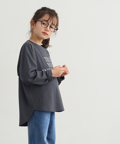 coca(coca)(コカ)の「キッズ 親子お揃いラグランスリーブロゴトップス(Tシャツ/カットソー・キッズ・ホワイト/ブラック・100/110/120/130/140)」の4枚目の写真