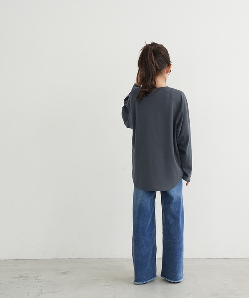 coca(coca)(コカ)の「キッズ 親子お揃いラグランスリーブロゴトップス(Tシャツ/カットソー・キッズ・ホワイト/ブラック・100/110/120/130/140)」の3枚目の写真