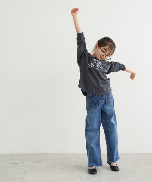 coca(coca)(コカ)の「キッズ 親子お揃いラグランスリーブロゴトップス(Tシャツ/カットソー・キッズ・ホワイト/ブラック・100/110/120/130/140)」の15枚目の写真