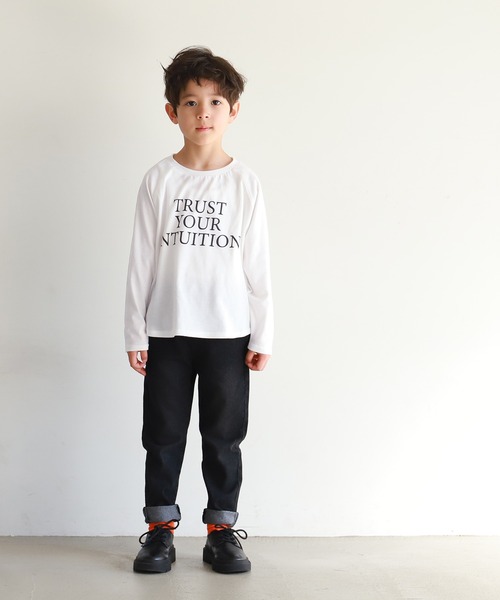 coca(coca)(コカ)の「キッズ 親子お揃いラグランスリーブロゴトップス(Tシャツ/カットソー・キッズ・ホワイト/ブラック・100/110/120/130/140)」の11枚目の写真